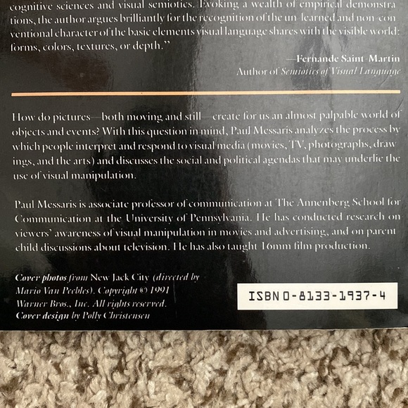 Visual Literacy Image, Mind, and Reality by Paul Messaris ©️ 1994 book - Picture 14 of 14